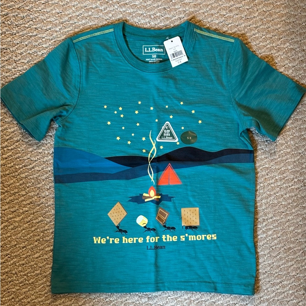 L.L. Bean Kids' Teal Graphic T-Shirt
